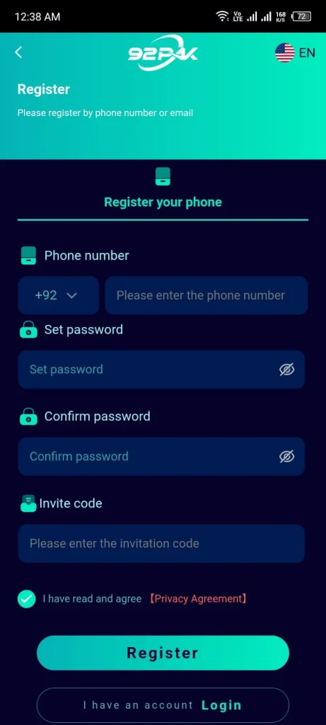 92 PAK Game Register